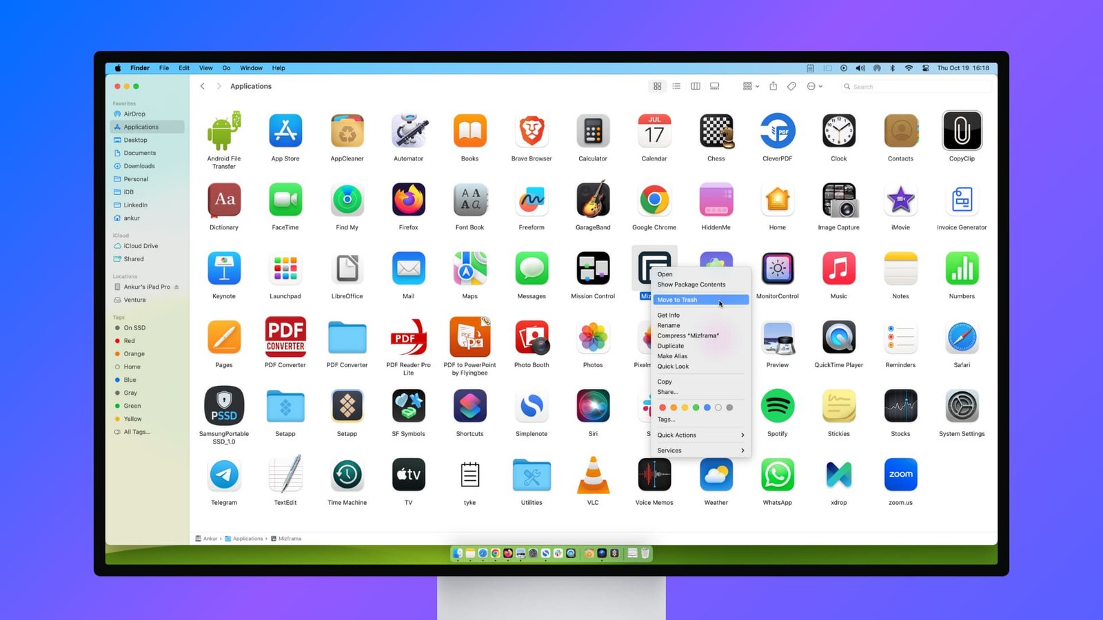 Deleting app from Applications folder on Mac