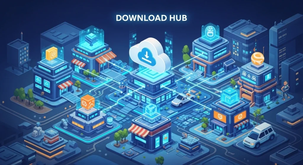 What is a download hub? In simple terms