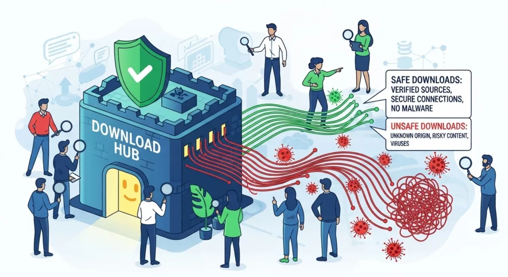 Identifying a Safe Download Hub
