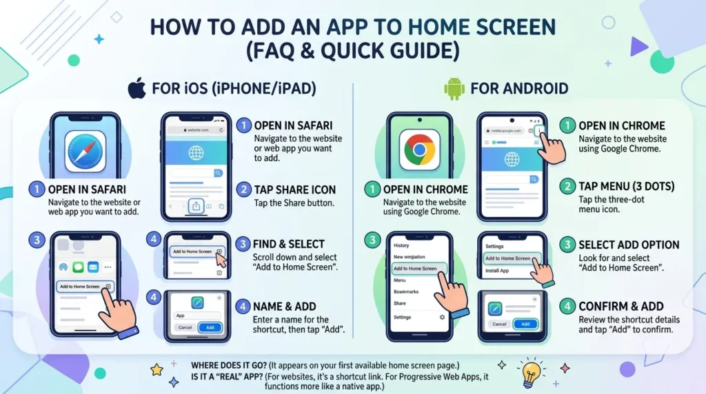 Add App to Home Screen FAQ