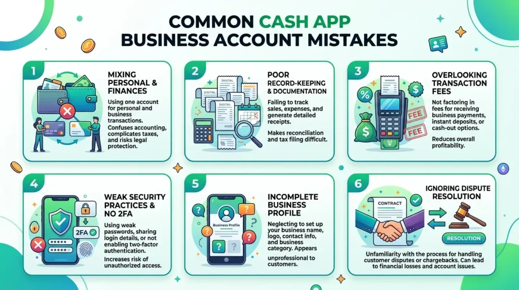 Common Cash App Business Account Mistakes