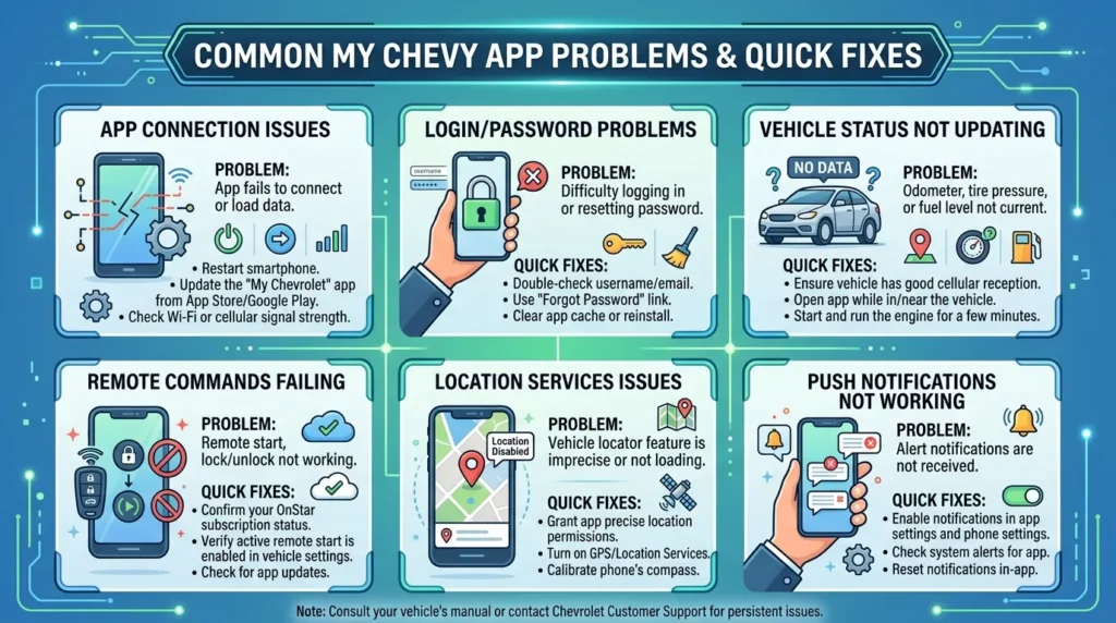 Common My Chevy App Problems and Quick Fixes