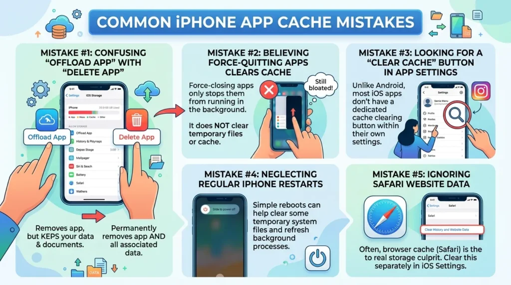 Common Clear App Cache iPhone Mistakes