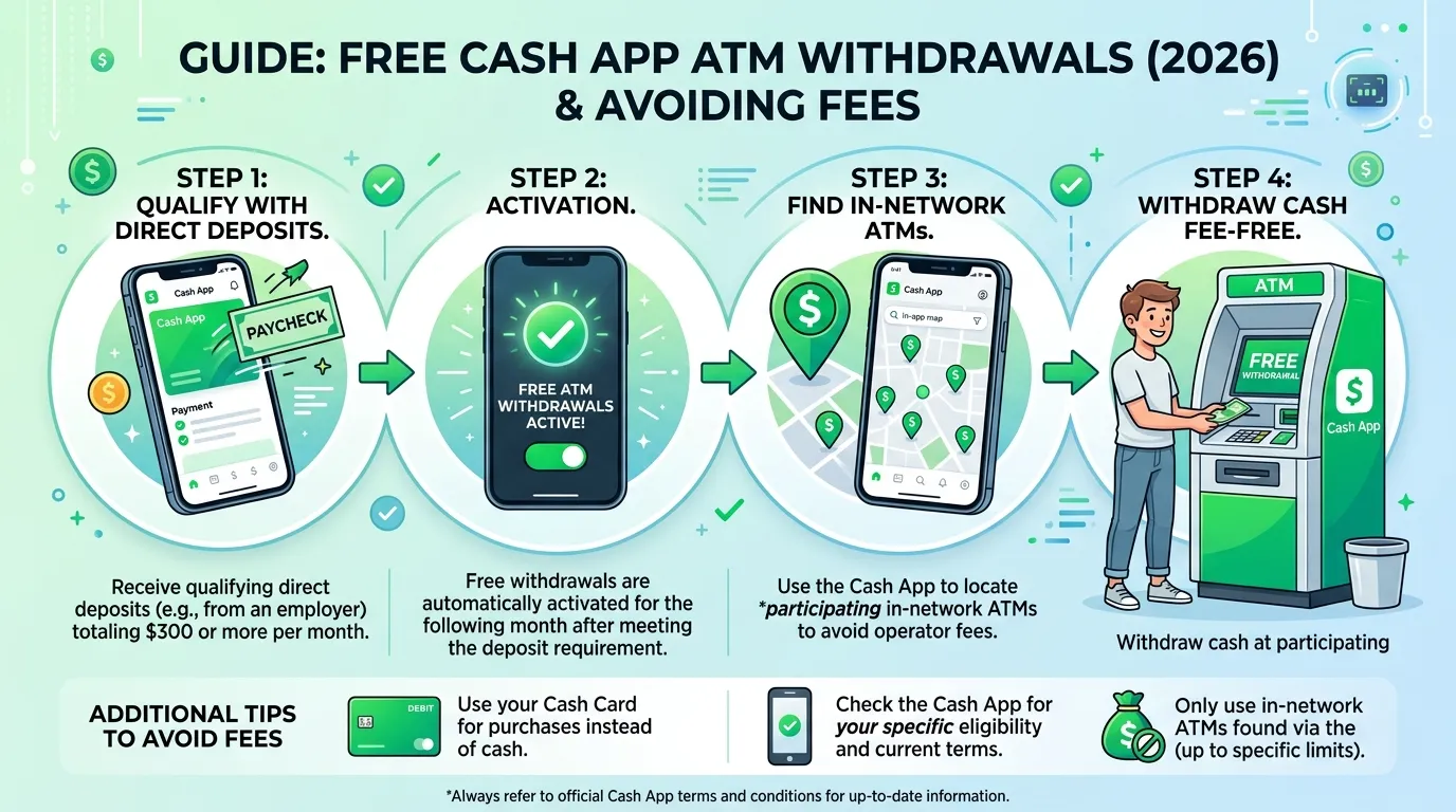 Free ATM for Cash App 2026 How to Avoid ATM Fees